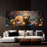Goldendoodle Whimsical Orb Dance 90