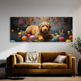 Goldendoodle Whimsical Orb Dance 90