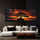 Bonsai Tree Sunset 87