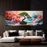 Bonsai Tree Vibrant Waves 112