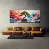Bonsai Tree Vibrant Waves 112