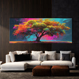 Acacia Tree Neon Pixels 100