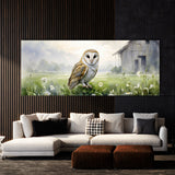 Barn Owl Foggy Meadow Serenity 28