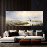 Stork Ethereal Marshland Morning 31