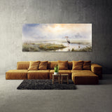 Stork Ethereal Marshland Morning 31