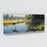 Stork Stippled Pond Reflections 47