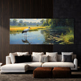 Stork Stippled Pond Reflections 47