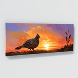 Quail Sunset Silhouette 11
