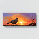 Quail Sunset Silhouette 11