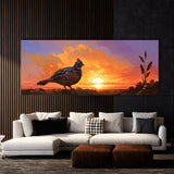 Quail Sunset Silhouette 11