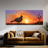 Quail Sunset Silhouette 11