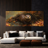 Otter Autumn Pond Serenity 12