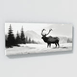 Elk Monochrome Silhouette 90