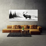 Elk Monochrome Silhouette 90
