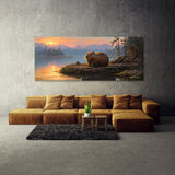 Beaver Tranquil Dawn Emergence 16