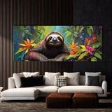Sloth Colorful Jungle Serenity 41