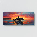 Orca Fiery Ocean Reflection 49