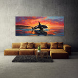 Orca Fiery Ocean Reflection 49