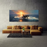 Orca Sunlit Ocean Leap 1