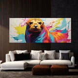 Sea Lion Vibrant Marine Canvas 101