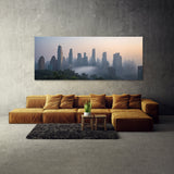 Landscape City Mist Dawn 72
