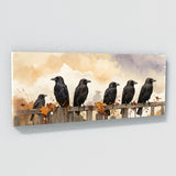 Bird Crow Fence Gathering 11