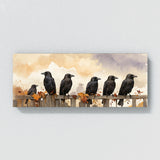 Bird Crow Fence Gathering 11