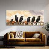 Bird Crow Fence Gathering 11