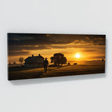 Farmhouse Sunset Silhouette 74