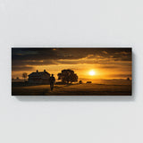 Farmhouse Sunset Silhouette 74