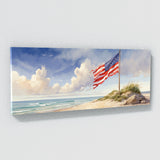 American Flag Flag Over Waves 26