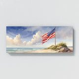 American Flag Flag Over Waves 26