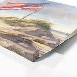 American Flag Flag Over Waves 26