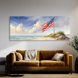 American Flag Flag Over Waves 26