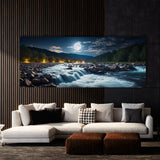 Water Moonlit River Flow 82