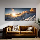 Skier Sunlit Summit Triumph 74