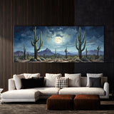 Southwestern Moonlit Saguaros 27