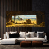 Barn Sunlit Interior 17
