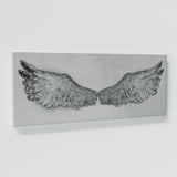 Angel Wings Silver White Wall Art