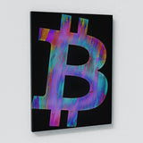 Bitcoin & Ethereum Concrete Abstract Wall Art