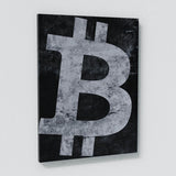 Bitcoin & Ethereum Concrete Wall Art
