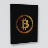 Bitcoin Gold Circle Wall Art