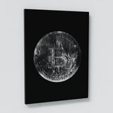 Bitcoin Silver Coin Wall Art