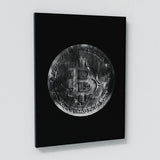 Bitcoin & Ethereum Silver Wall Art