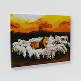 Lion Amongst Sheep Wall Art