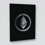 Ethereum Silver Circle Wall Art