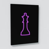 Chess King Queen Neon Wall Art
