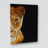 Half Face Lioness Wall Art