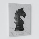 Chess Knight Black Wall Art