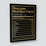 Success Nutrition Facts Wall Art